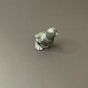 Vintage Hudson Pewter Wilson baby bird figurine sculpture MINI